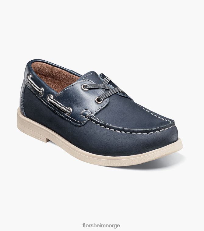nei Florsheim barn fottøy krokket jr. moc toe båtsko marineblå nubuck 08PX62425