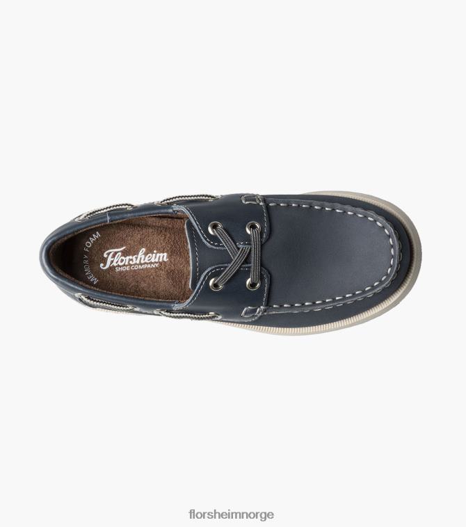 nei Florsheim barn fottøy krokket jr. moc toe båtsko marineblå nubuck 08PX62425