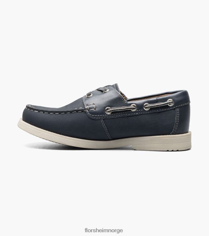 nei Florsheim barn fottøy krokket jr. moc toe båtsko marineblå nubuck 08PX62425