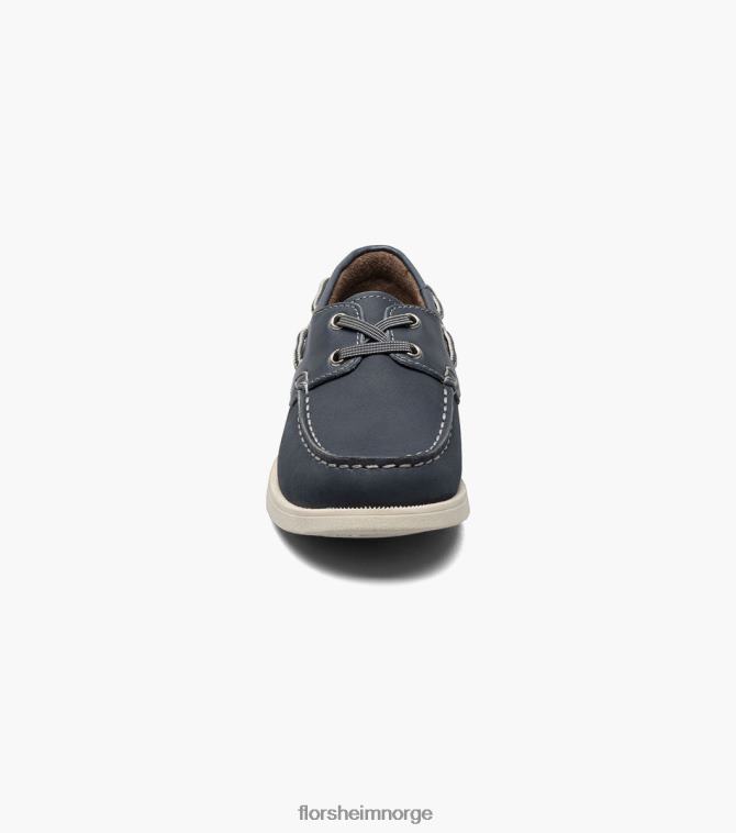 nei Florsheim barn fottøy krokket jr. moc toe båtsko marineblå nubuck 08PX62425