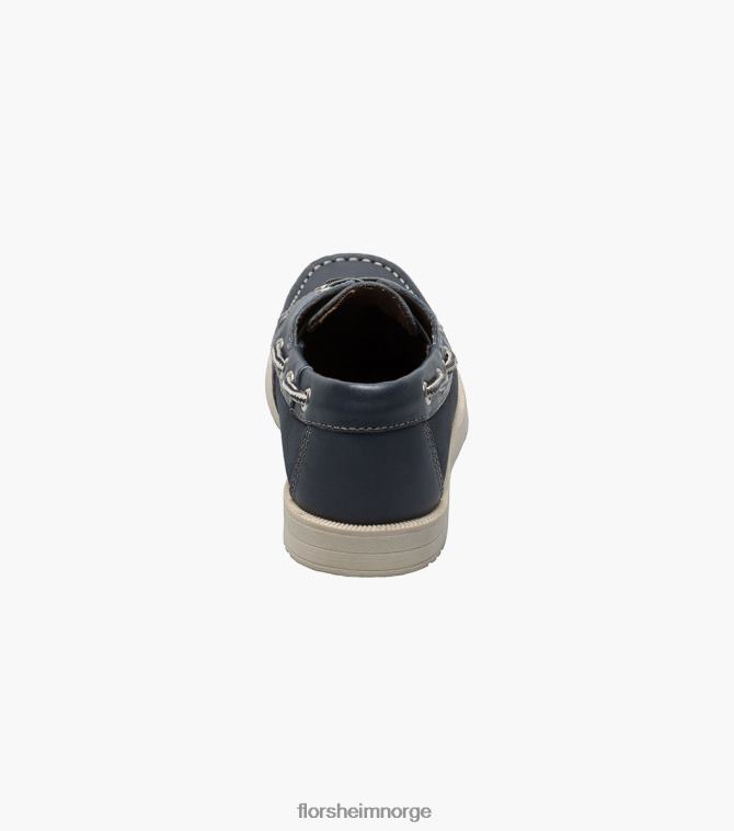nei Florsheim barn fottøy krokket jr. moc toe båtsko marineblå nubuck 08PX62425