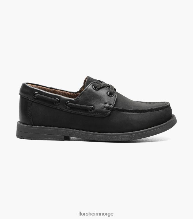 nei Florsheim barn fottøy krokket jr. moc toe båtsko svart nubuck 08PX62423