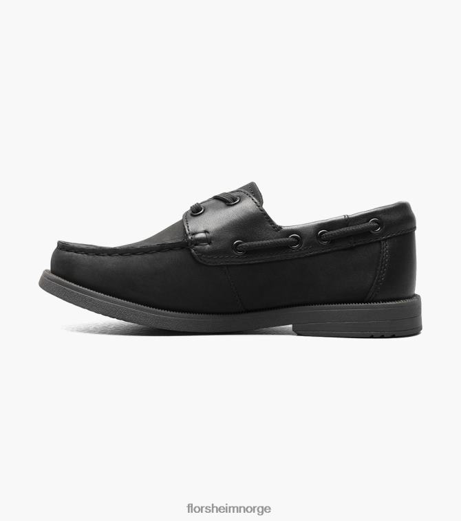 nei Florsheim barn fottøy krokket jr. moc toe båtsko svart nubuck 08PX62423