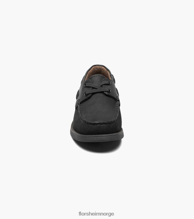 nei Florsheim barn fottøy krokket jr. moc toe båtsko svart nubuck 08PX62423