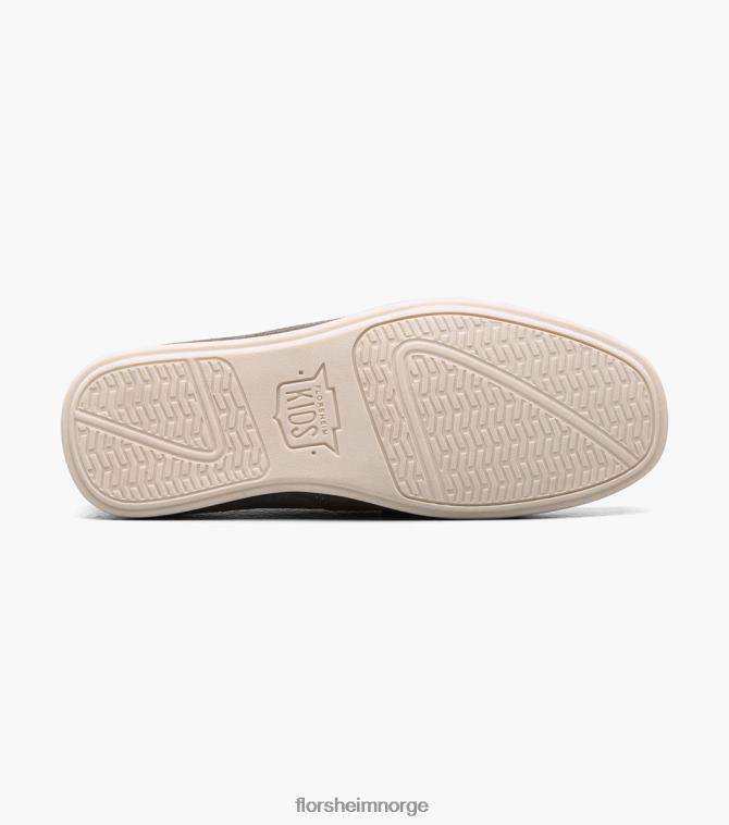 nei Florsheim barn fottøy jasper jr. moc tåstropp loafer grå semsket skinn 08PX62429