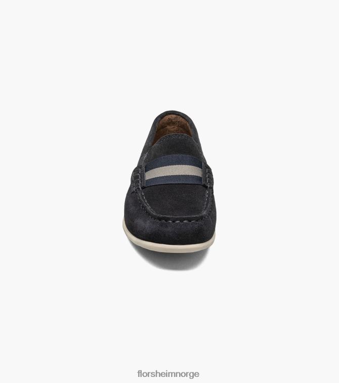 nei Florsheim barn fottøy jasper jr. moc tåstropp loafer marineblå semsket skinn 08PX62426