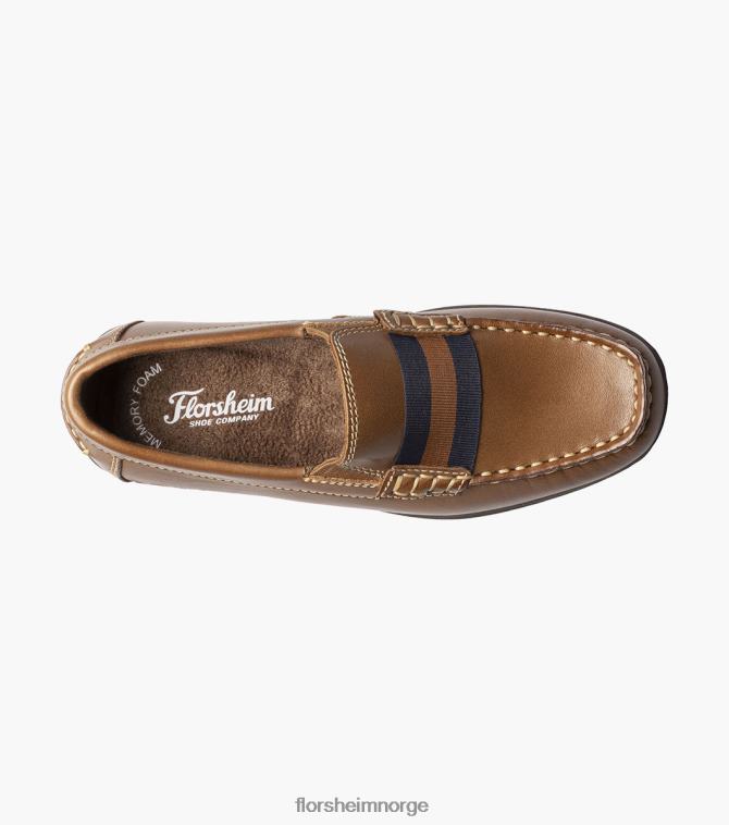nei Florsheim barn fottøy jasper jr. moc tåstropp loafer salbrun 08PX62427