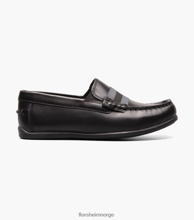 nei Florsheim barn fottøy jasper jr. moc tåstropp loafer svart 08PX62428
