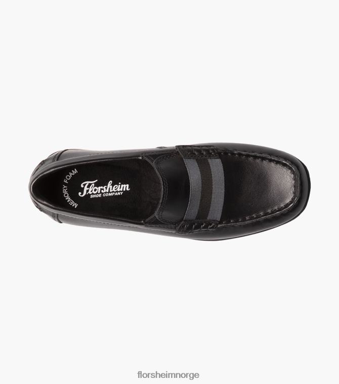 nei Florsheim barn fottøy jasper jr. moc tåstropp loafer svart 08PX62428