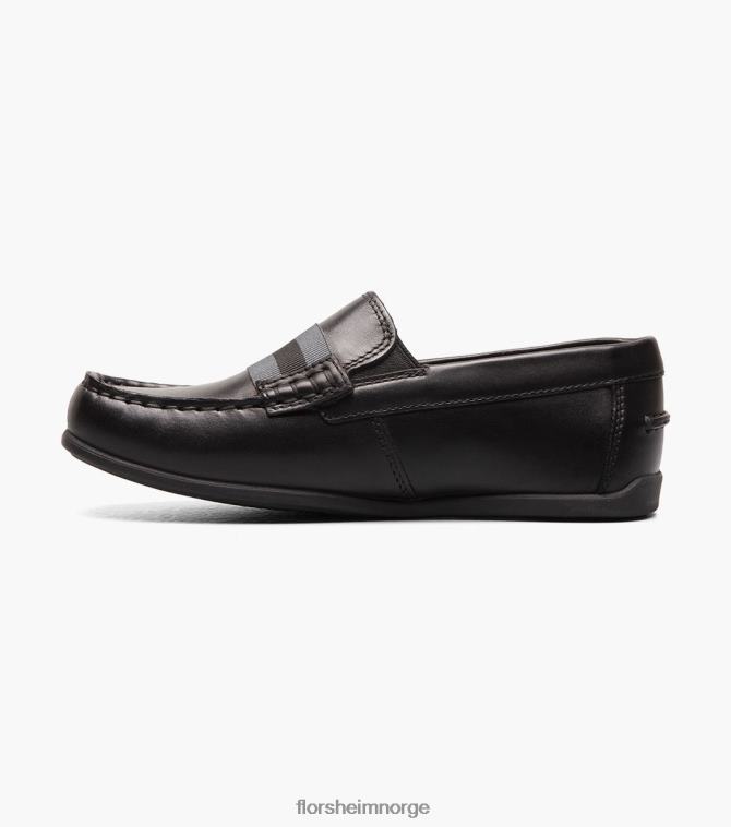 nei Florsheim barn fottøy jasper jr. moc tåstropp loafer svart 08PX62428
