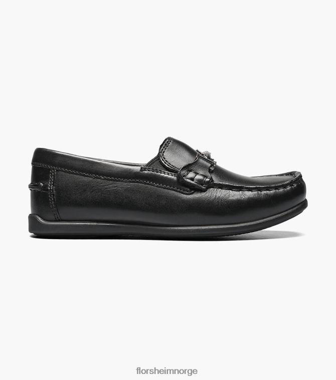 nei Florsheim barn fottøy jasper jr. moc toe bit loafer svart 08PX62499