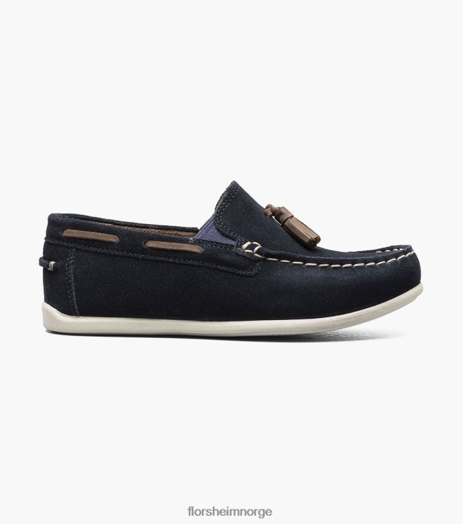 nei Florsheim barn fottøy jasper jr. moc toe drop dusk loafer marineblå semsket skinn 08PX62476