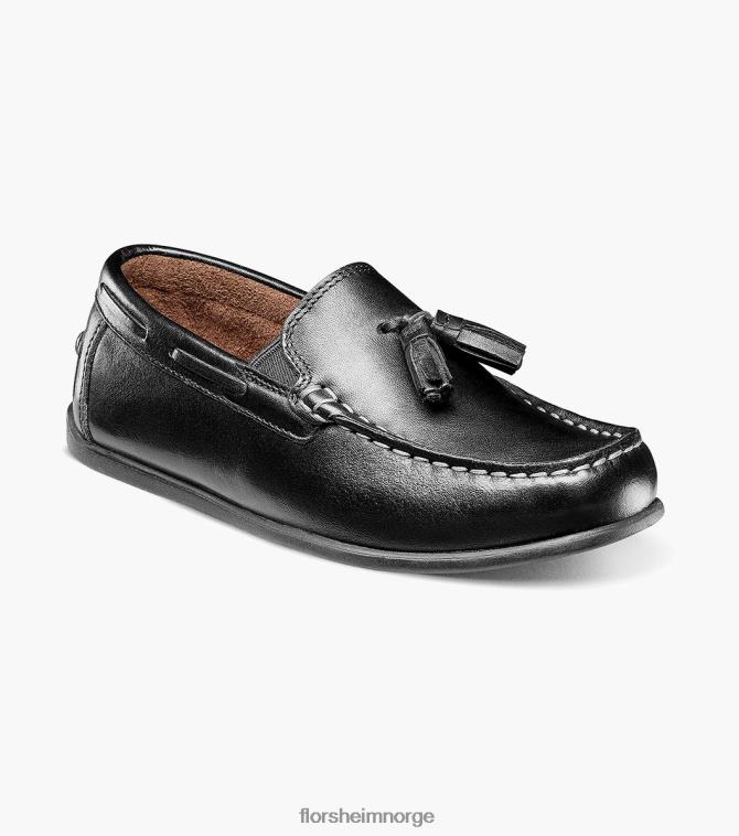nei Florsheim barn fottøy jasper jr. moc toe drop dusk loafer svart 08PX62475
