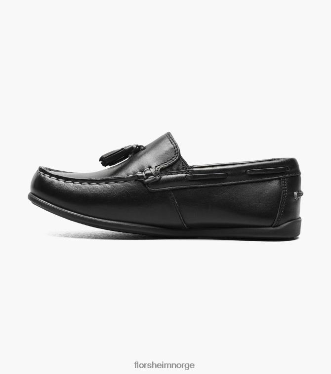nei Florsheim barn fottøy jasper jr. moc toe drop dusk loafer svart 08PX62475