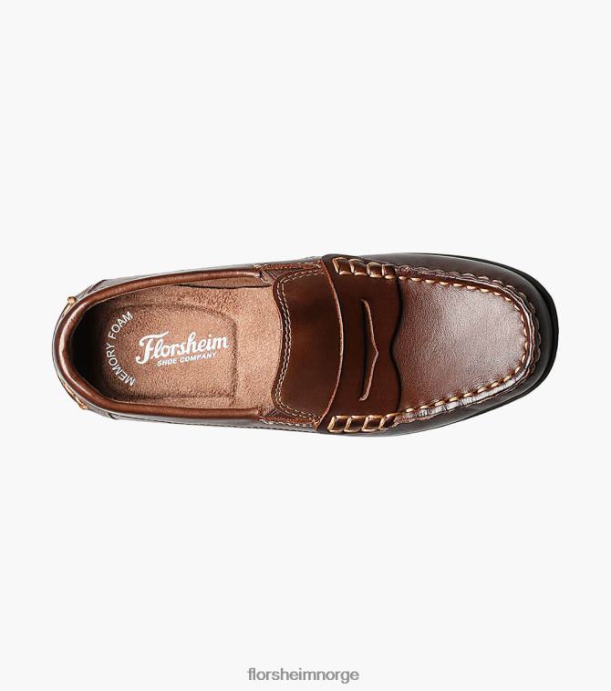 nei Florsheim barn fottøy jasper jr. moc toe penny driver brun 08PX62437