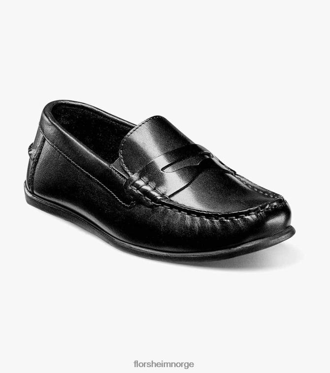 nei Florsheim barn fottøy jasper jr. moc toe penny driver svart 08PX62436