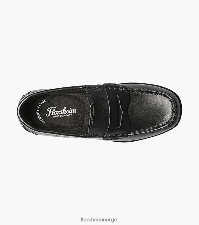 nei Florsheim barn fottøy jasper jr. moc toe penny driver svart 08PX62436