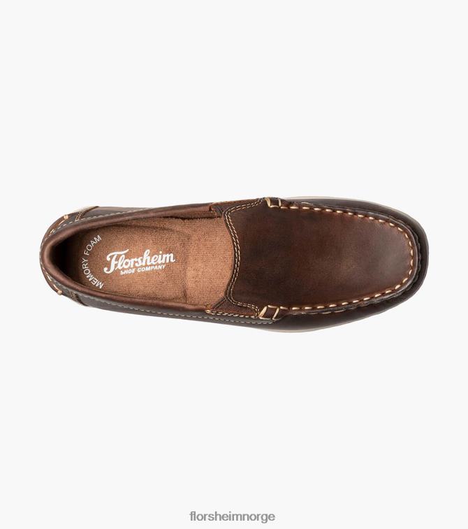 nei Florsheim barn fottøy jasper jr. moc toe venetiansk loafer brun lm 08PX62430