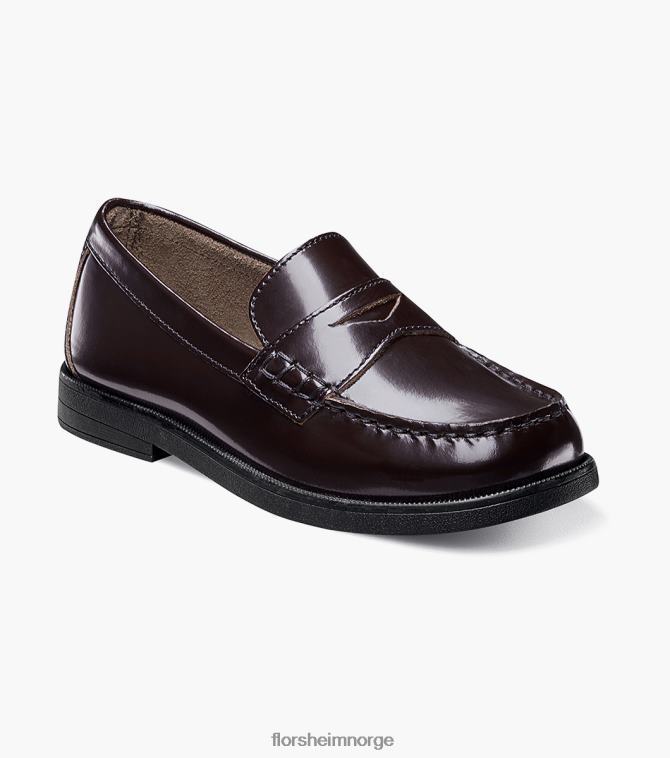 nei Florsheim barn fottøy krokket jr. moc toe penny loafer burgunder 08PX62496
