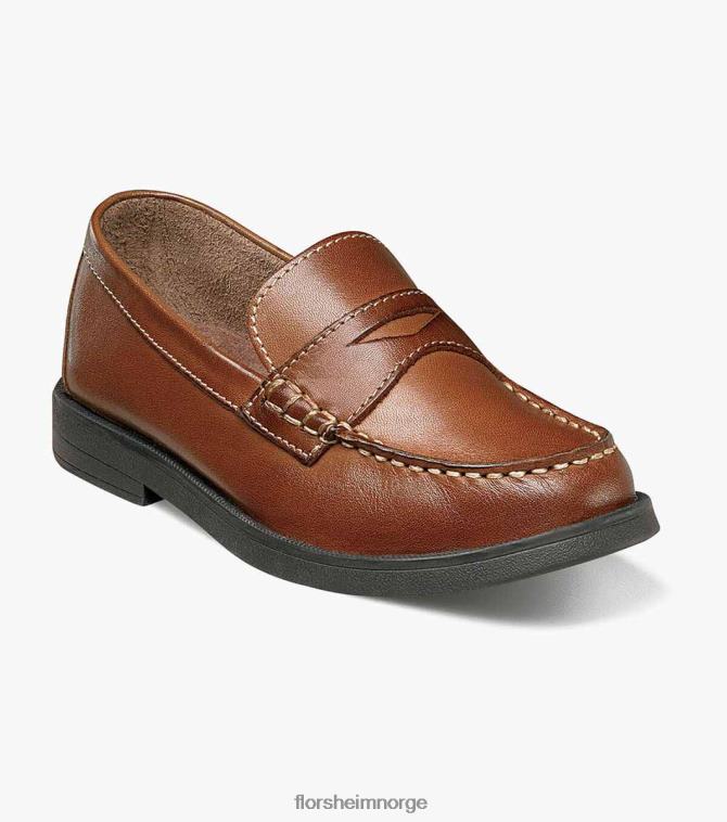 nei Florsheim barn fottøy krokket jr. moc toe penny loafer salbrun 08PX62494