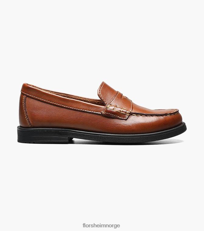 nei Florsheim barn fottøy krokket jr. moc toe penny loafer salbrun 08PX62494