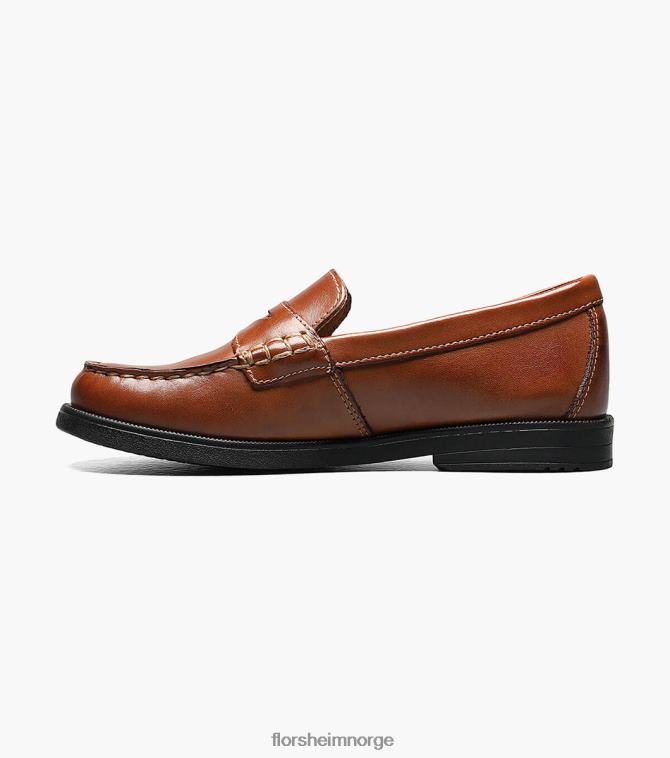 nei Florsheim barn fottøy krokket jr. moc toe penny loafer salbrun 08PX62494