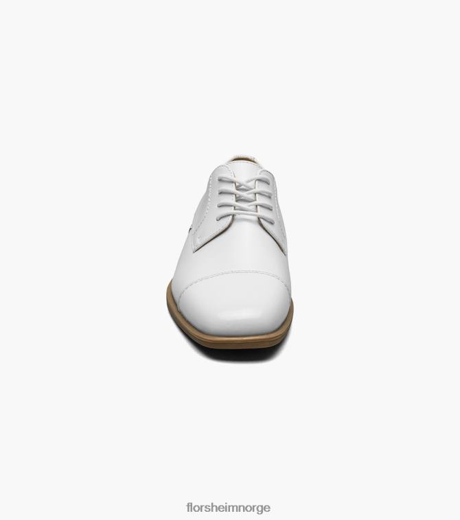 nei Florsheim barn fottøy avsløre jr. cap toe oxford hvit 08PX62472