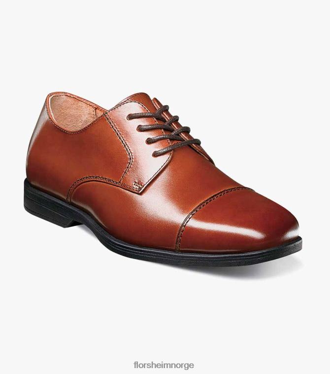 nei Florsheim barn fottøy avsløre jr. cap toe oxford konjakk 08PX62470