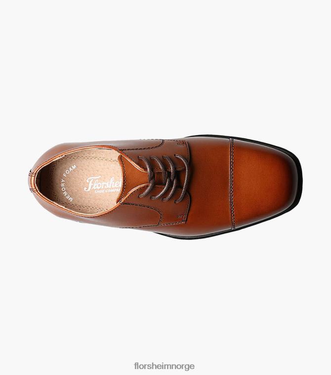 nei Florsheim barn fottøy avsløre jr. cap toe oxford konjakk 08PX62470