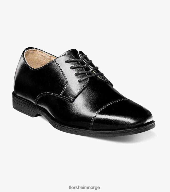 nei Florsheim barn fottøy avsløre jr. cap toe oxford svart 08PX62471