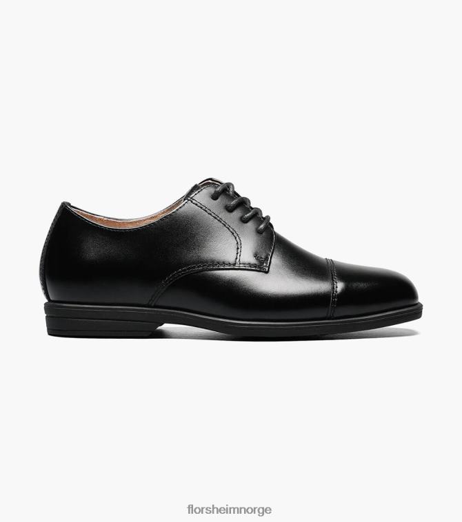 nei Florsheim barn fottøy avsløre jr. cap toe oxford svart 08PX62471