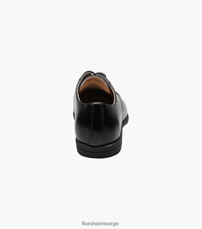 nei Florsheim barn fottøy avsløre jr. cap toe oxford svart 08PX62471