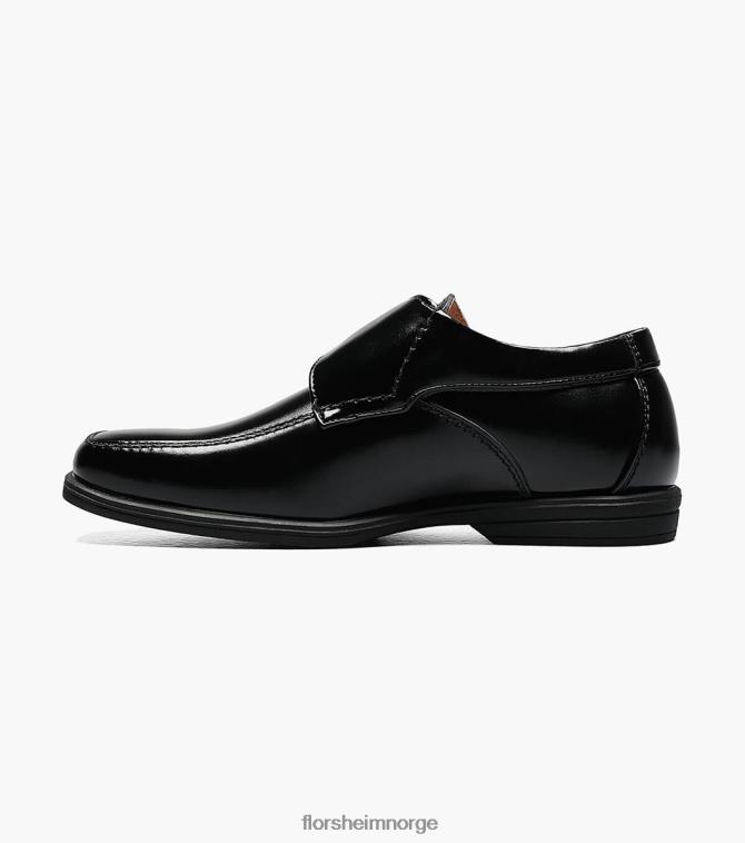 nei Florsheim barn fottøy avsløre jr. moc toe munk stropp oxford svart 08PX62485