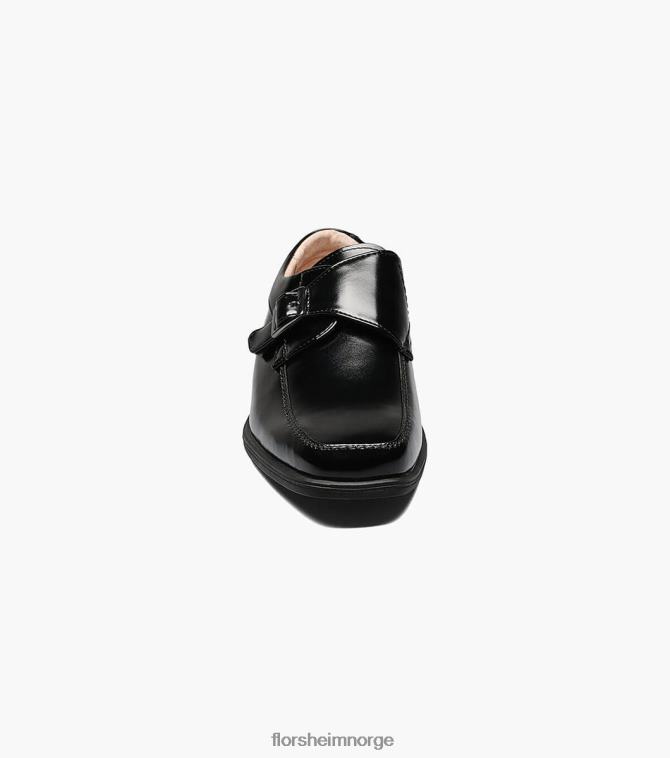 nei Florsheim barn fottøy avsløre jr. moc toe munk stropp oxford svart 08PX62485