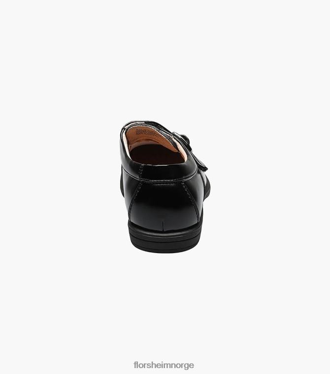 nei Florsheim barn fottøy avsløre jr. moc toe munk stropp oxford svart 08PX62485