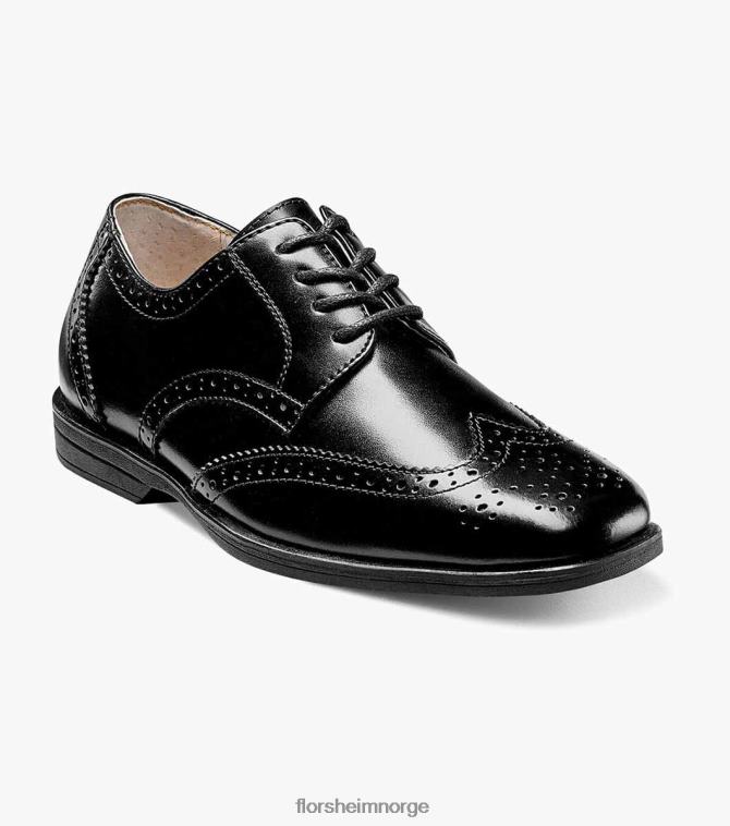 nei Florsheim barn fottøy avsløre jr. vingespiss oxford svart 08PX62484
