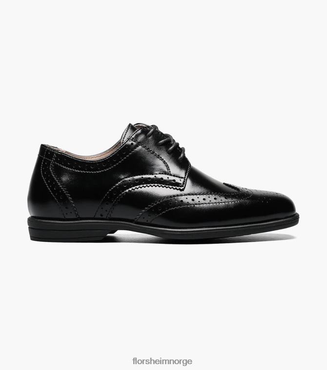 nei Florsheim barn fottøy avsløre jr. vingespiss oxford svart 08PX62484