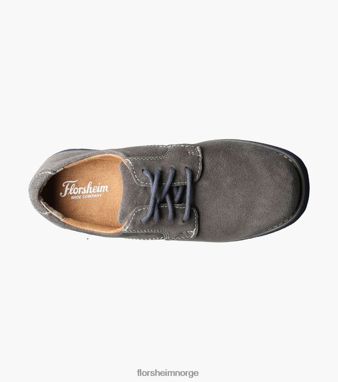 nei Florsheim barn fottøy kearny jr. vanlig tå oxford grå semsket skinn 08PX62462