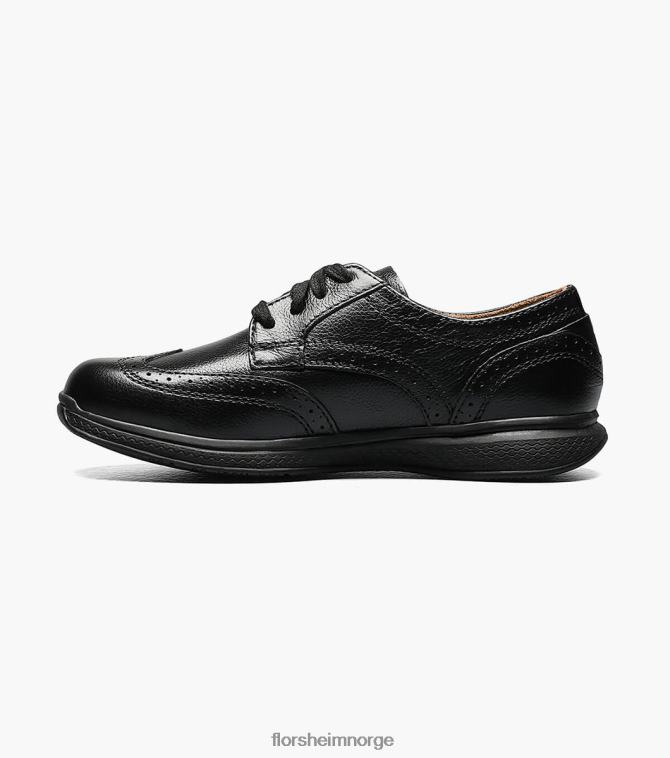 nei Florsheim barn fottøy store innsjøer jr. vingespiss oxford svart 08PX62443