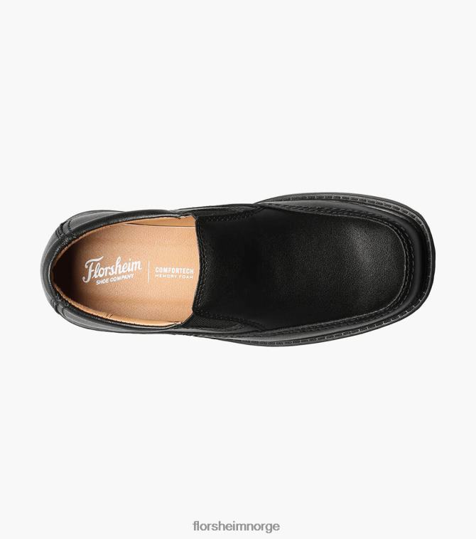 nei Florsheim barn fottøy bogan jr. ii moc toe slip på svart 08PX62491