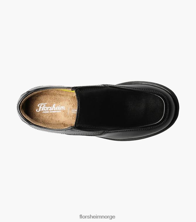 nei Florsheim barn fottøy midtbyen jr. moc toe slip på svart 08PX62498