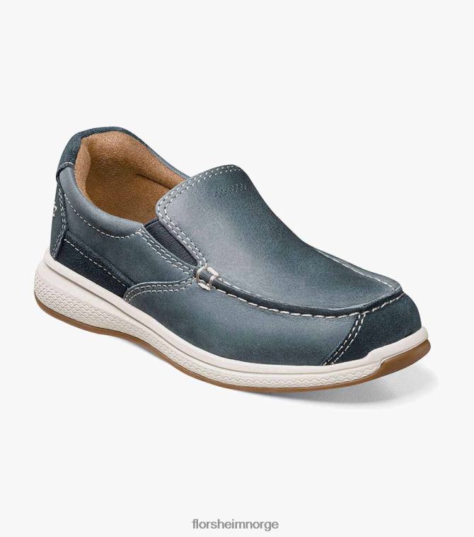 nei Florsheim barn fottøy store innsjøer jr. moc toe slip på indigo 08PX62464