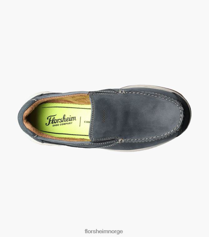 nei Florsheim barn fottøy store innsjøer jr. moc toe slip på indigo 08PX62464