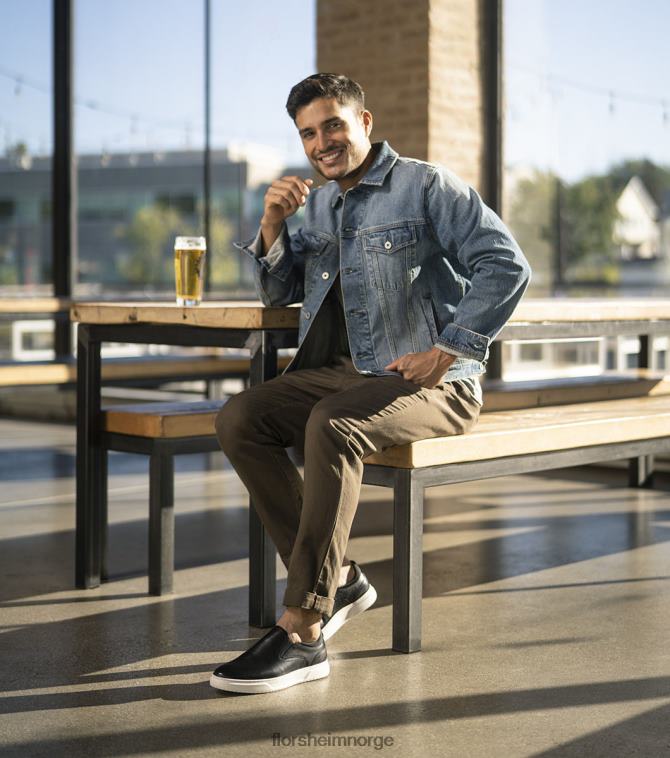 nei Florsheim menn fottøy førsteklasses ren sneaker med tå svart 08PX62301