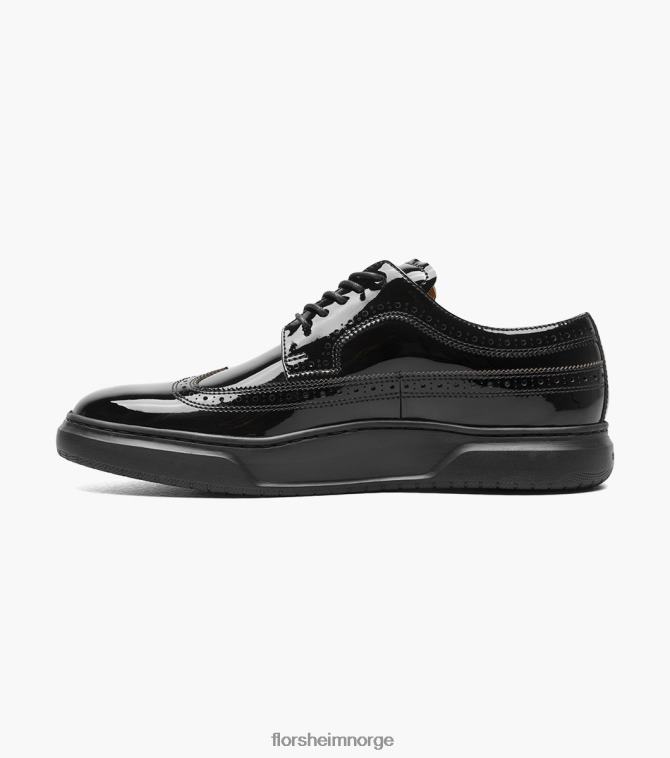 nei Florsheim menn fottøy premier sneaker med vingetip svart patent 08PX62108
