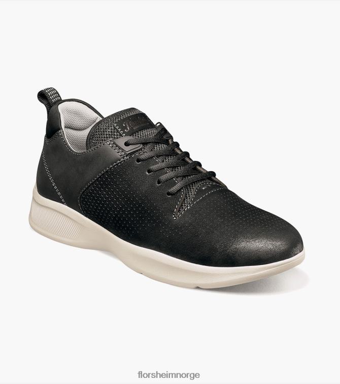 nei Florsheim menn fottøy studio perf tå snøresko svart nubuck 08PX62294