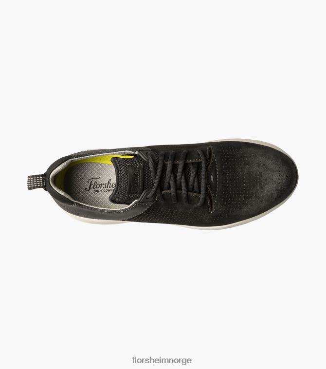 nei Florsheim menn fottøy studio perf tå snøresko svart nubuck 08PX62294