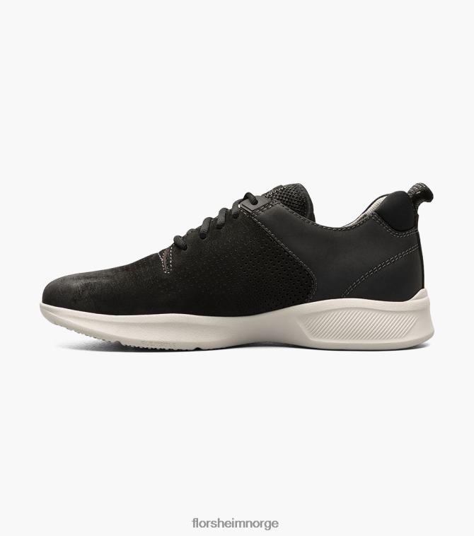 nei Florsheim menn fottøy studio perf tå snøresko svart nubuck 08PX62294