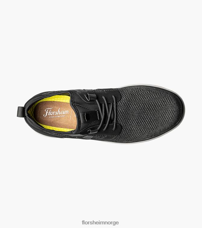 nei Florsheim menn fottøy venture strikket ren sneaker med snøring svart 08PX62351