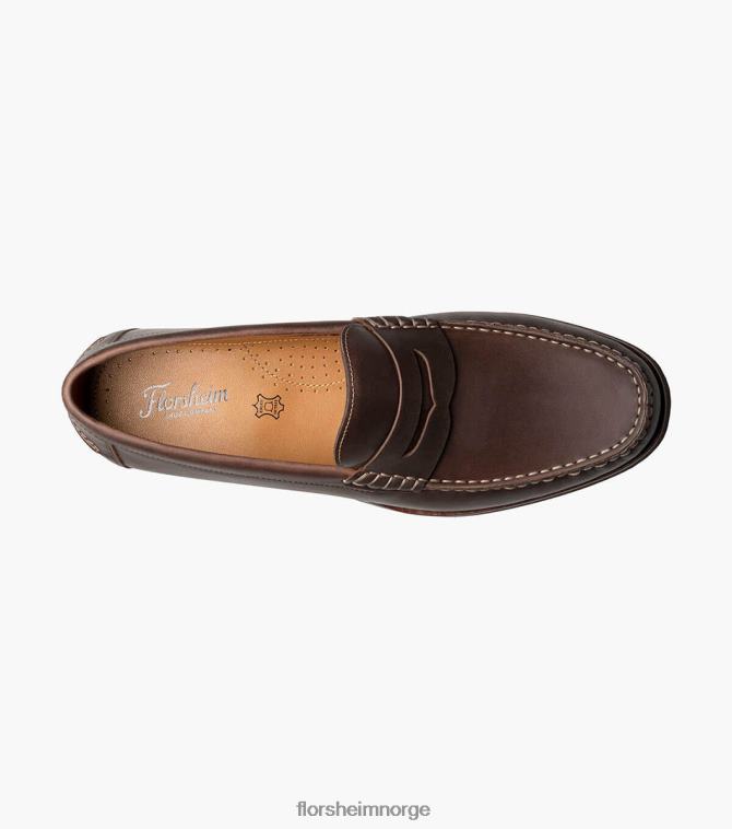 nei Florsheim menn fottøy berkley flex moc toe penny loafer brun lm 08PX62180